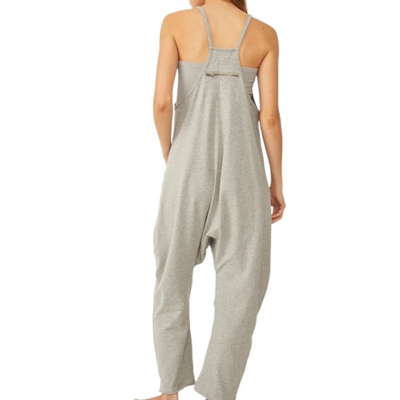 Women's Free People Movement Hot Shot Onesie Heather Grey Medium Soft & Comfy - Picture 7 of 8